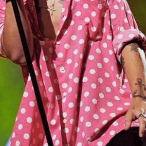 Pink polka dot shirt Size M